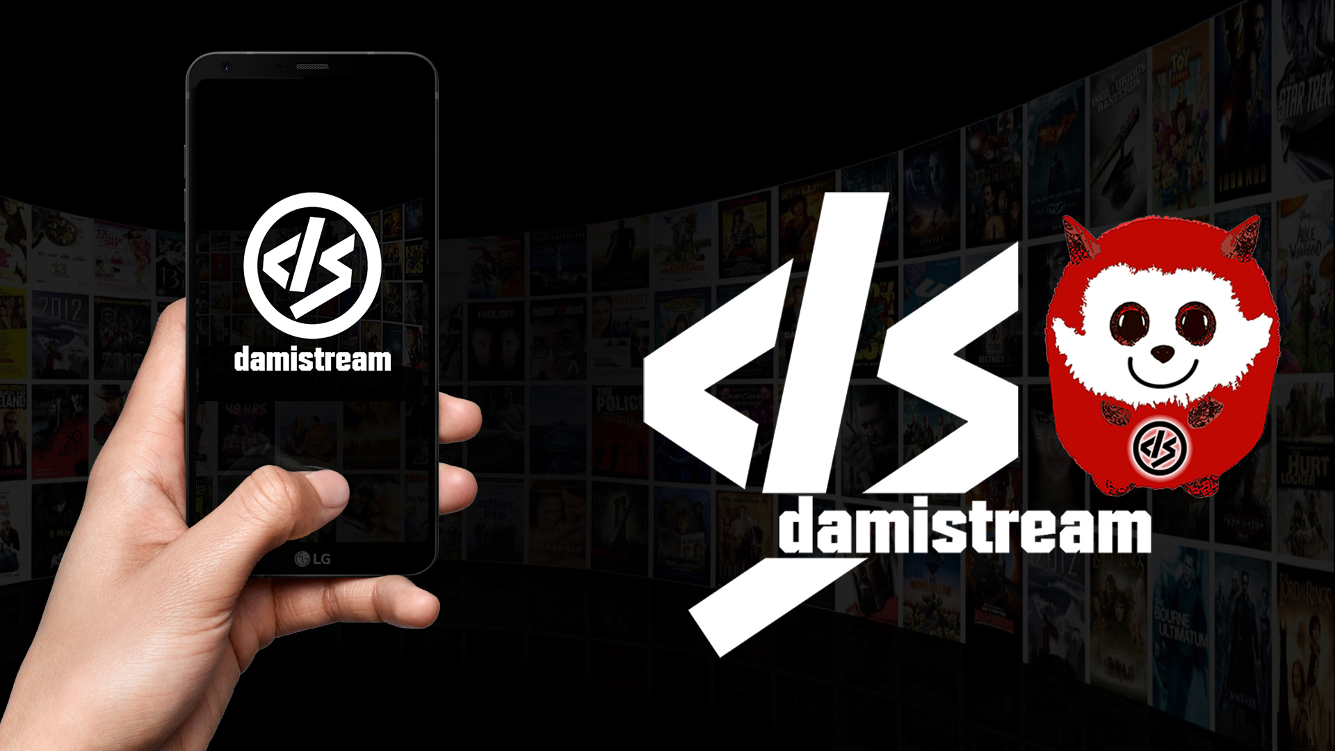 Damistream HD Background Logo Handy