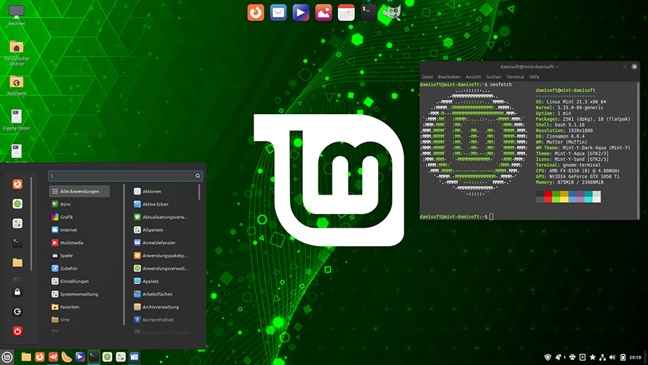 Linux Mint Cinnamon Desktop 2024 Damisoft