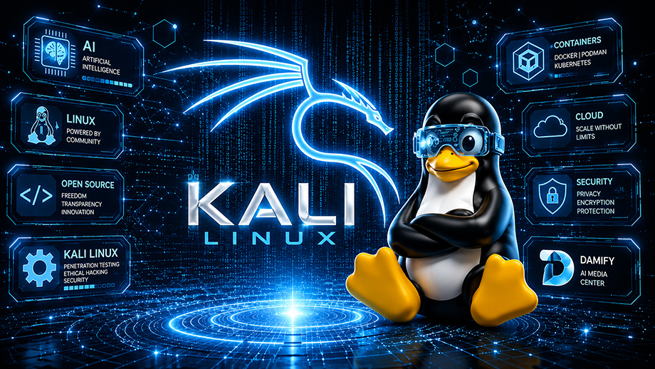 Slider Kali Linux Logo Tux Damisoft Original 2026