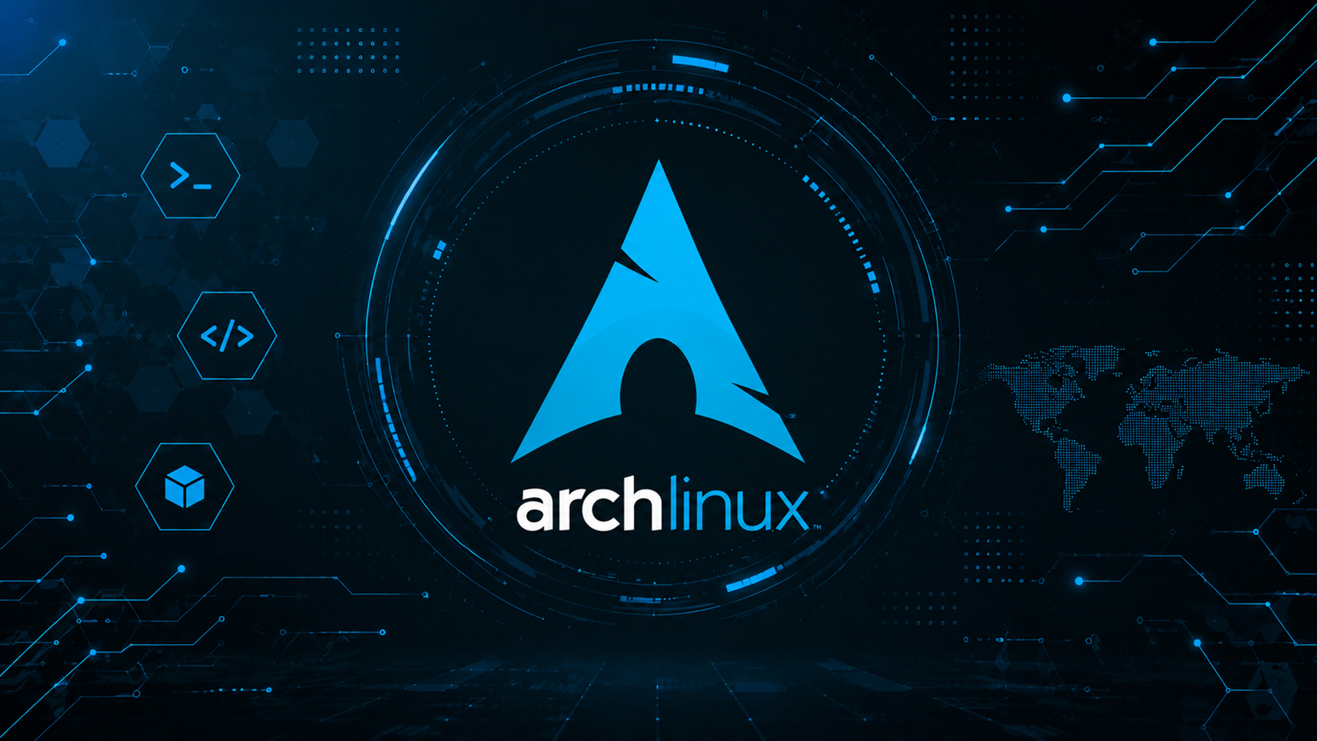 Arch Linux Background Wallpaper HD Damisoft Original 2026