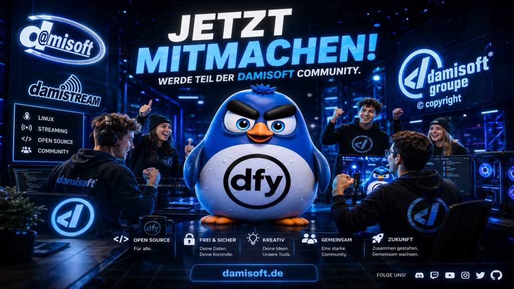 Geil Damisoft Wallpaper jetzt mitmachen Logo HD Background Original 2026
