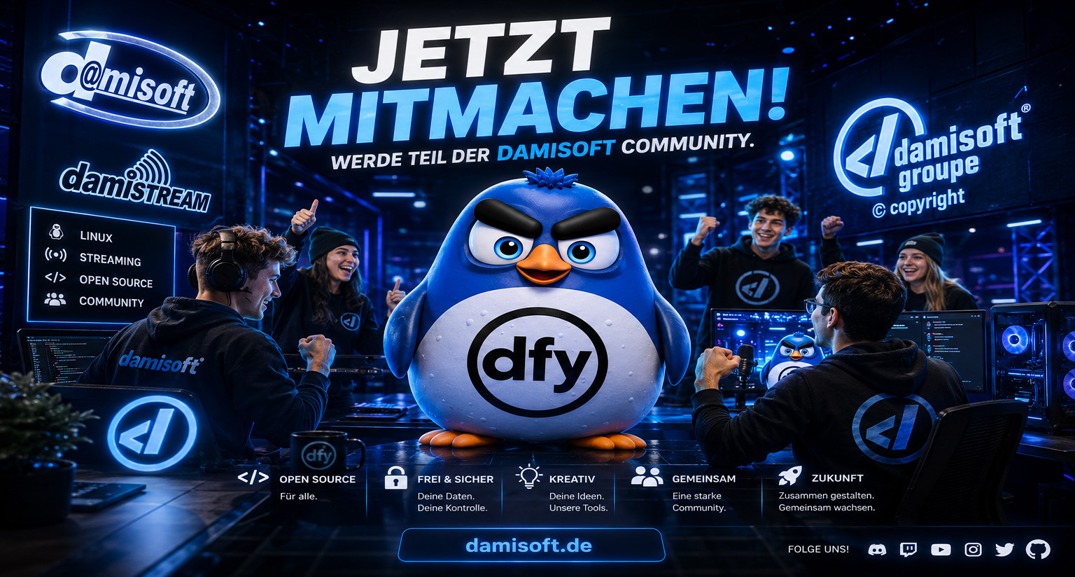 Geil Damisoft mitmachen Logo Original 2026