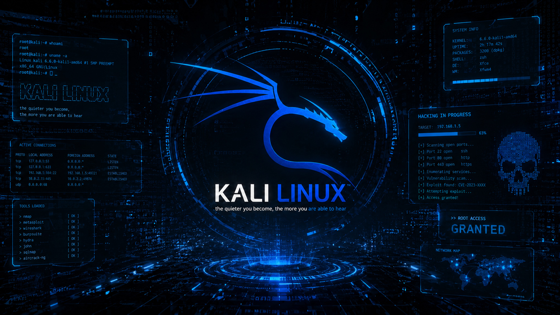 Kali Linux Wallpaper HD Damisoft Original 2026 Logo