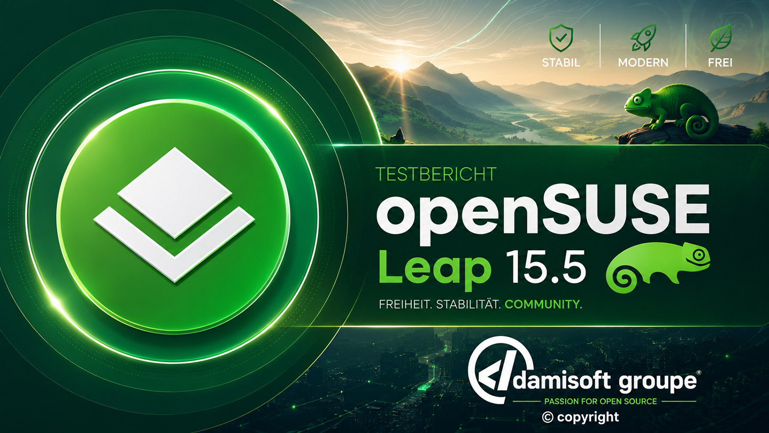 openSUSE Linux Leap Testbericht Original Damisoft 2026