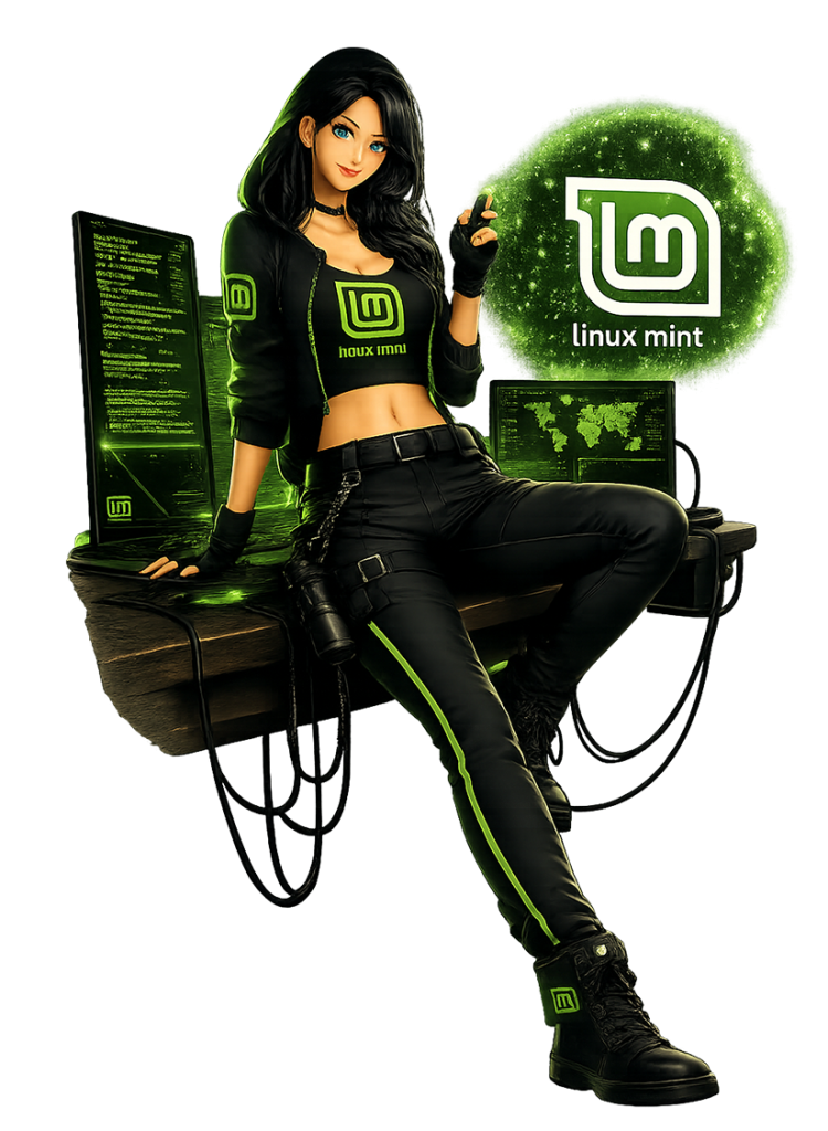 Linux Mint Girl Damisoft Original Desktop PC 2028