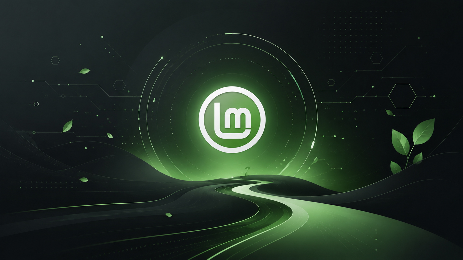 Linux Mint Wallpaper Background HD Damisoft Logo Original 2026