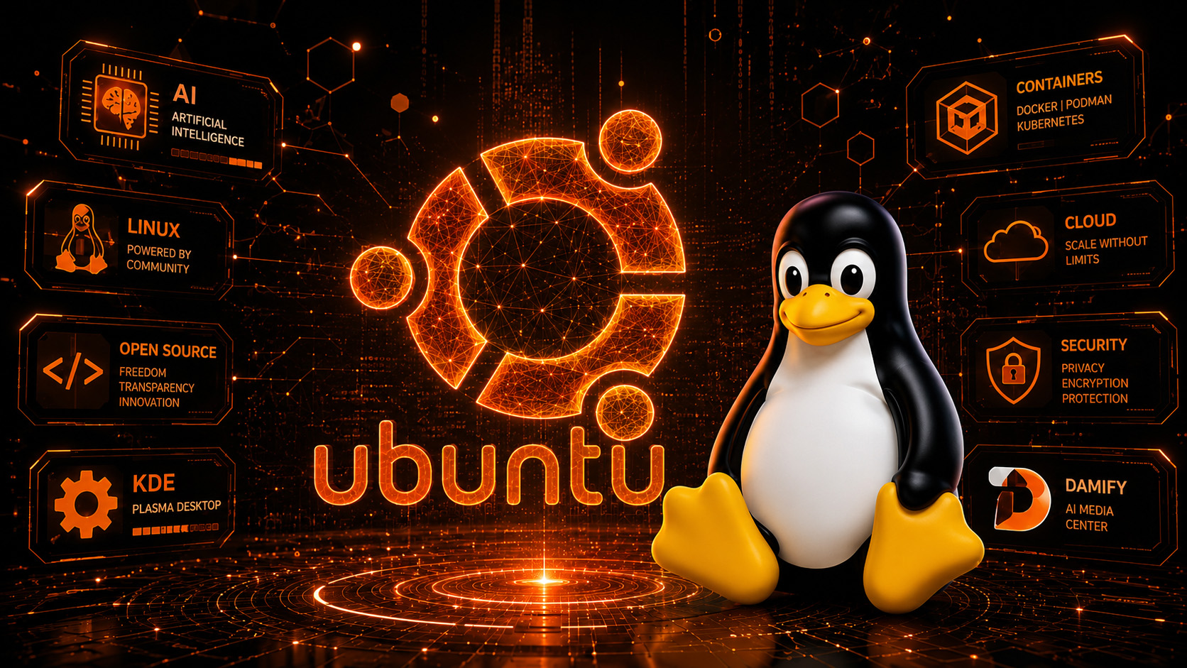 Linux Ubuntu Ubuntu Logo Linux Tux Damisoft Original 2026 Distro KDE